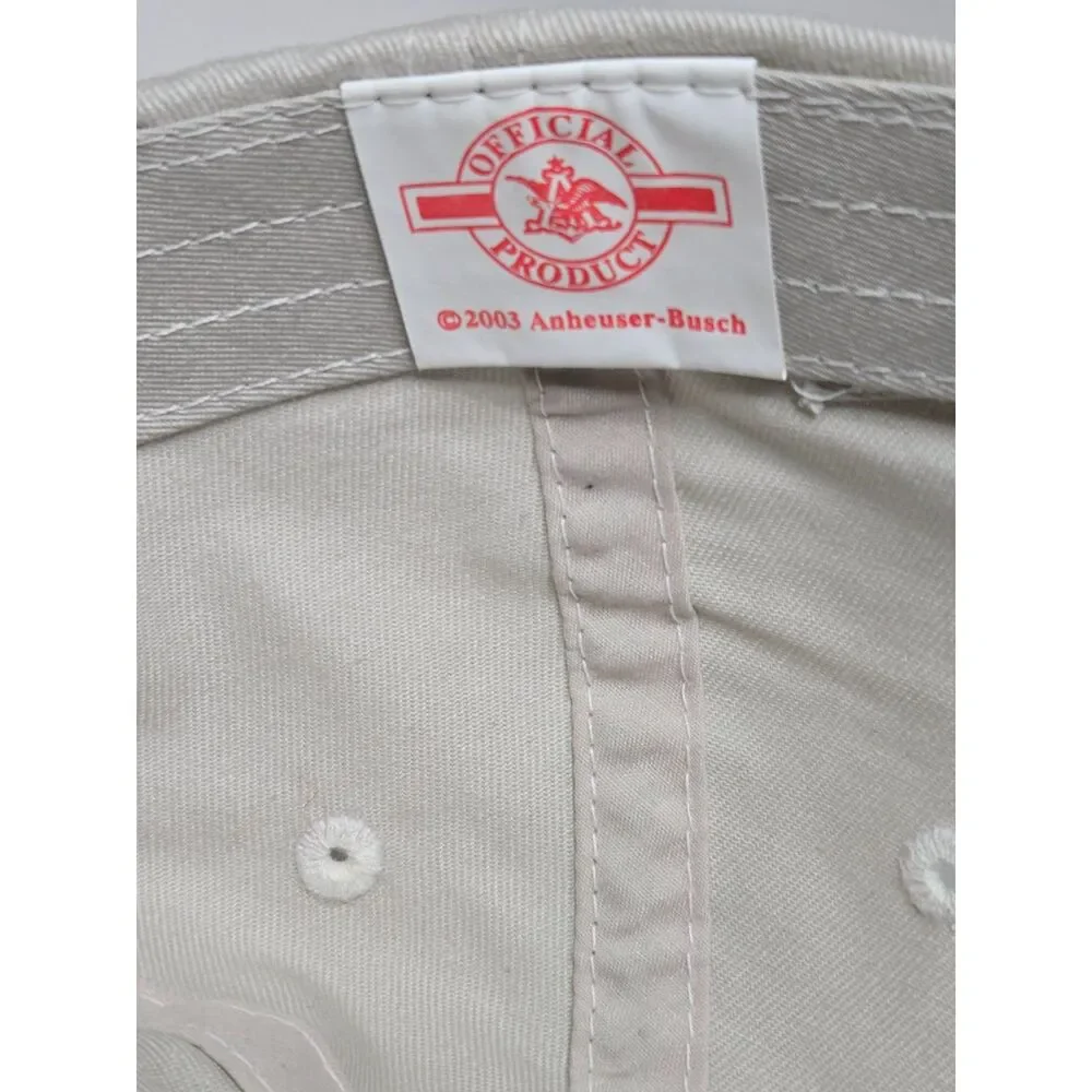 Budweiser Official Product Script Logo Dad Hat | Men's Strapback | Stone
